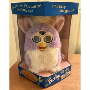 VTG Purple & White FURBY Tiger Electronics 1998 Special Limited Edition New
